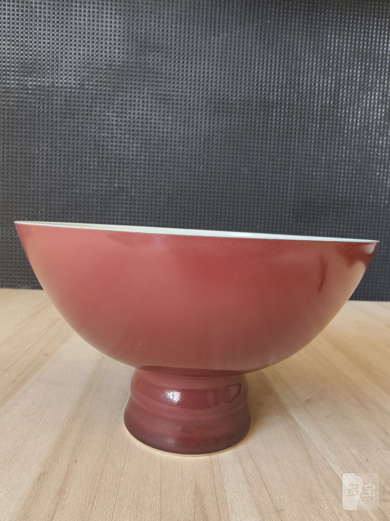 A copper red glazed porcelain 'Stemcup' - 图15